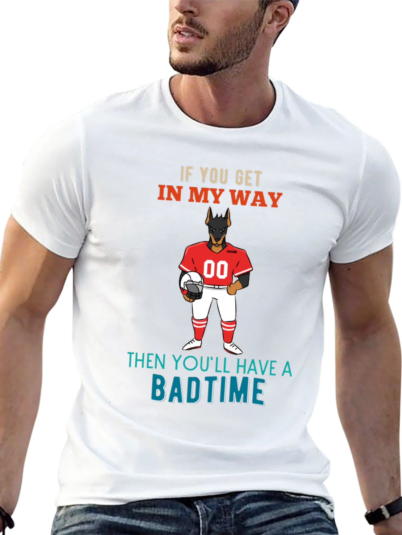 Badtime Football Dog T-Shirt