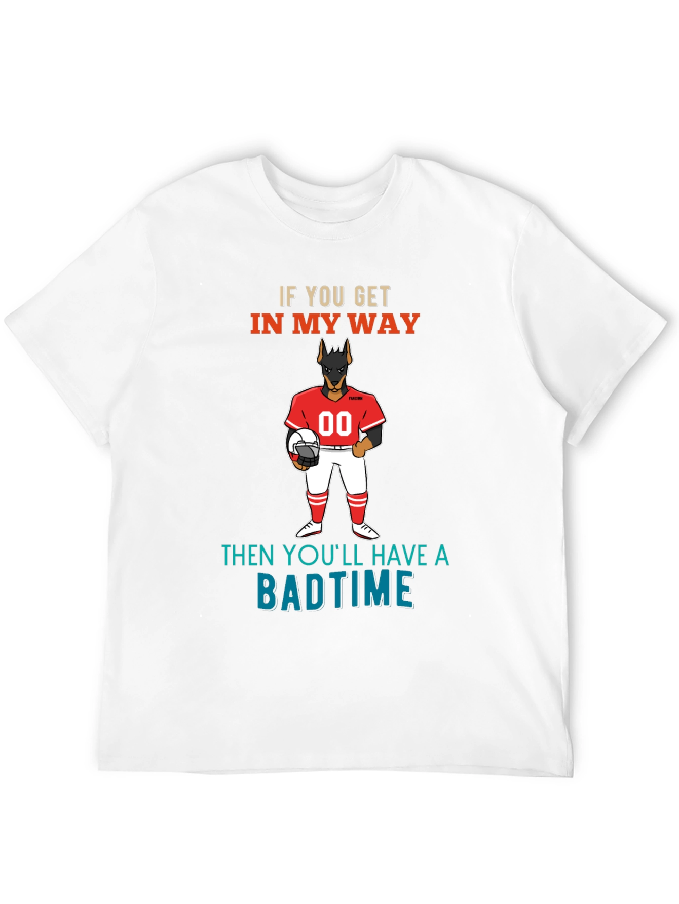 Badtime Football Dog T-Shirt