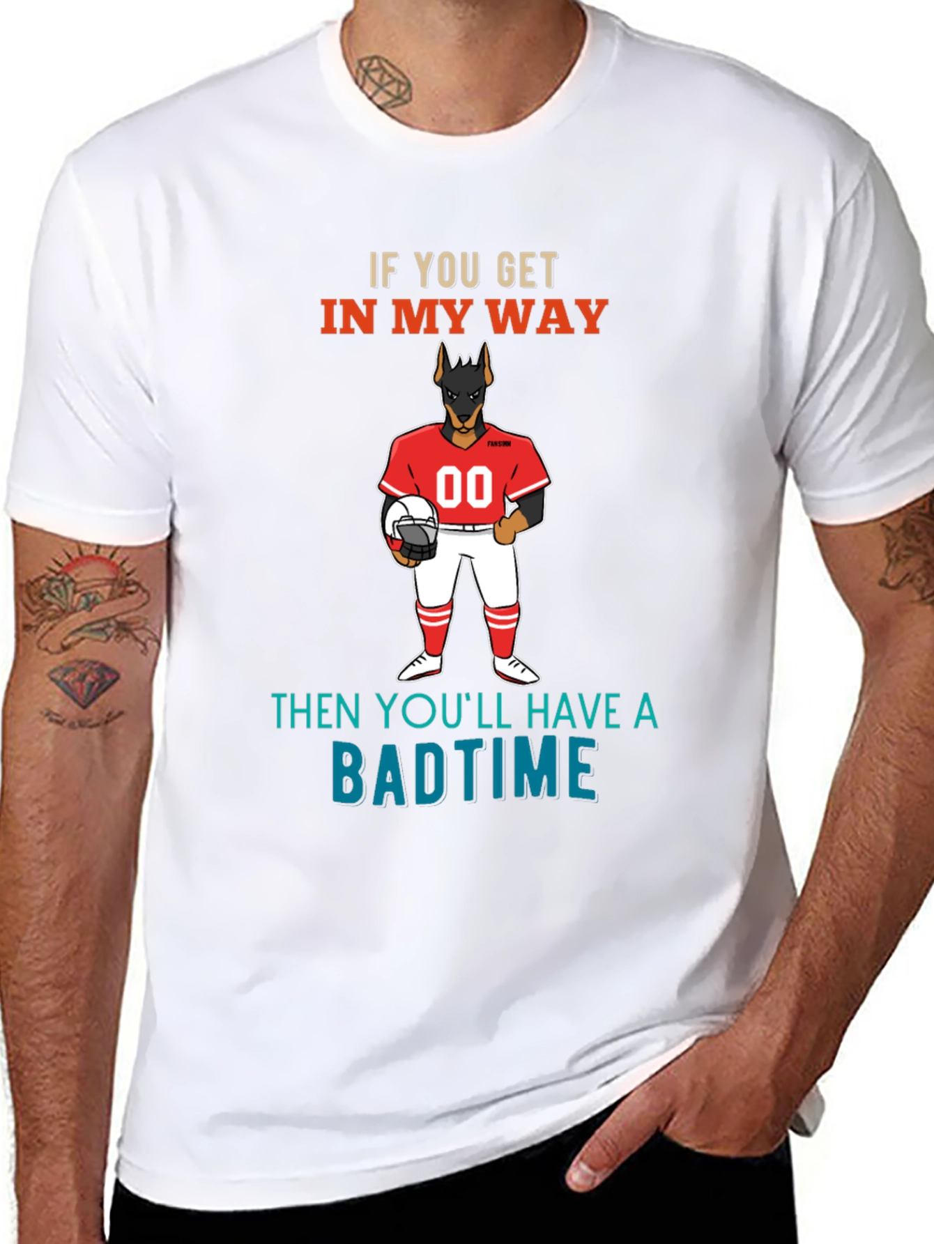 Badtime Football Dog T-Shirt