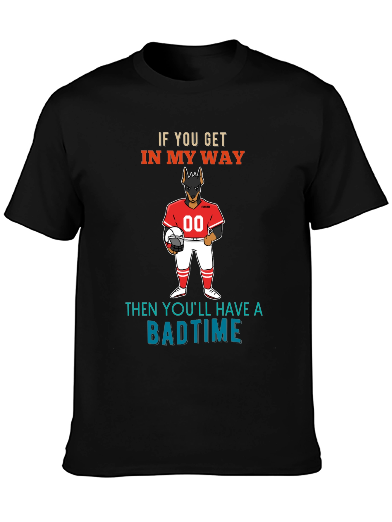 Badtime Football Dog T-Shirt