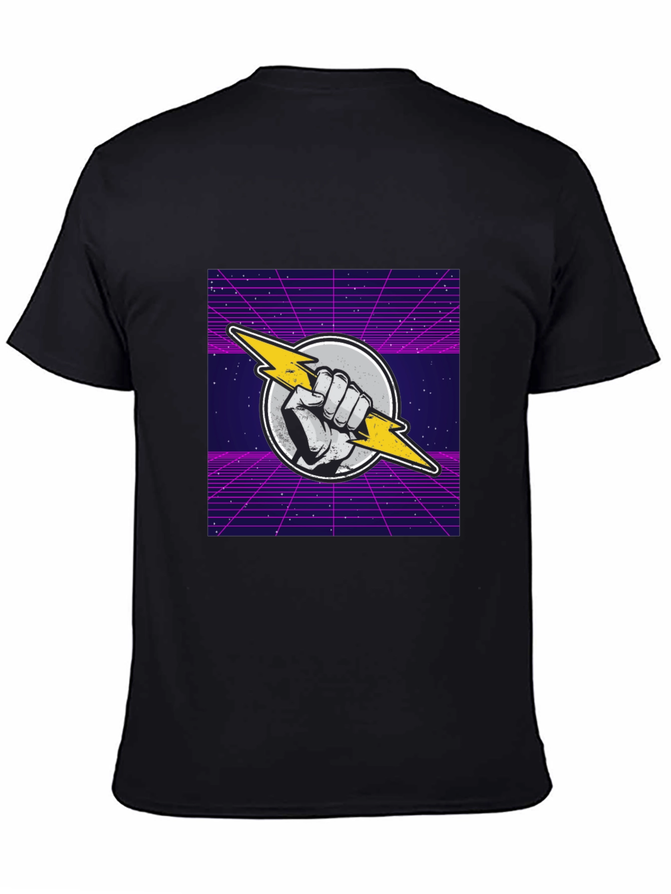 Retro Lightning Bolt Graphic T-Shirt