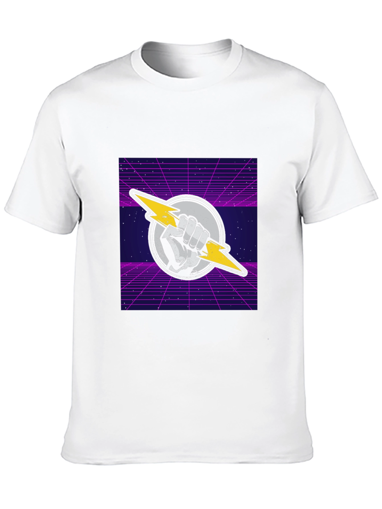 Retro Lightning Bolt Graphic T-Shirt