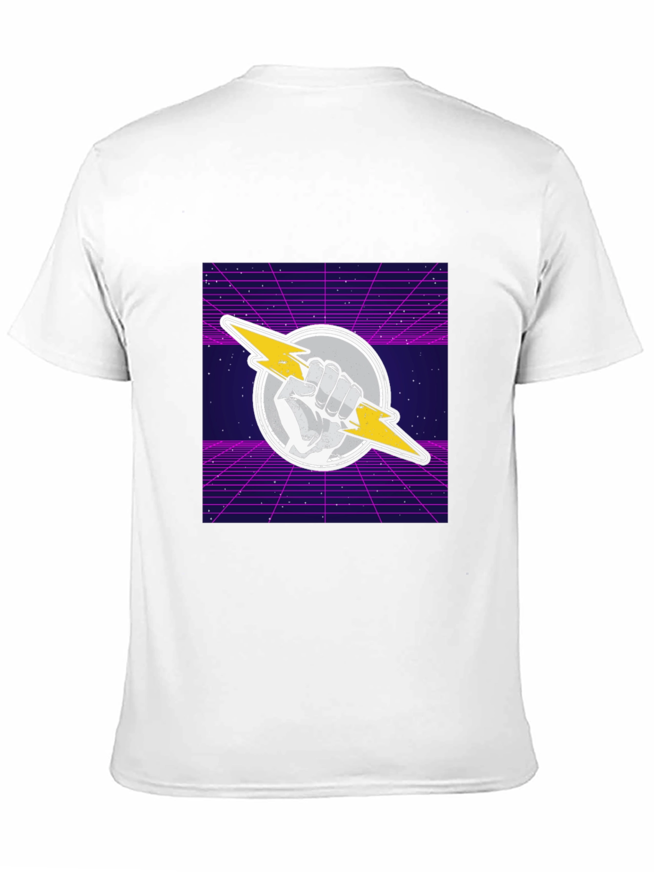 Retro Lightning Bolt Graphic T-Shirt