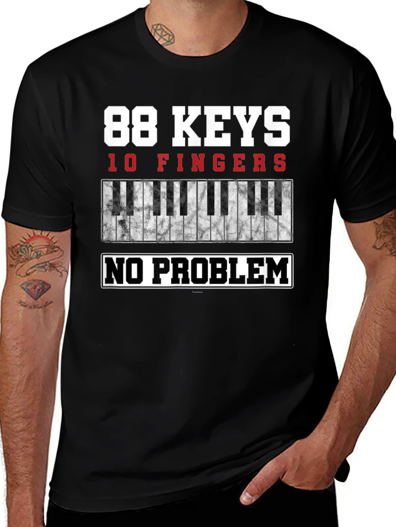 88 Keys 10 Fingers Piano Player T-Shirt