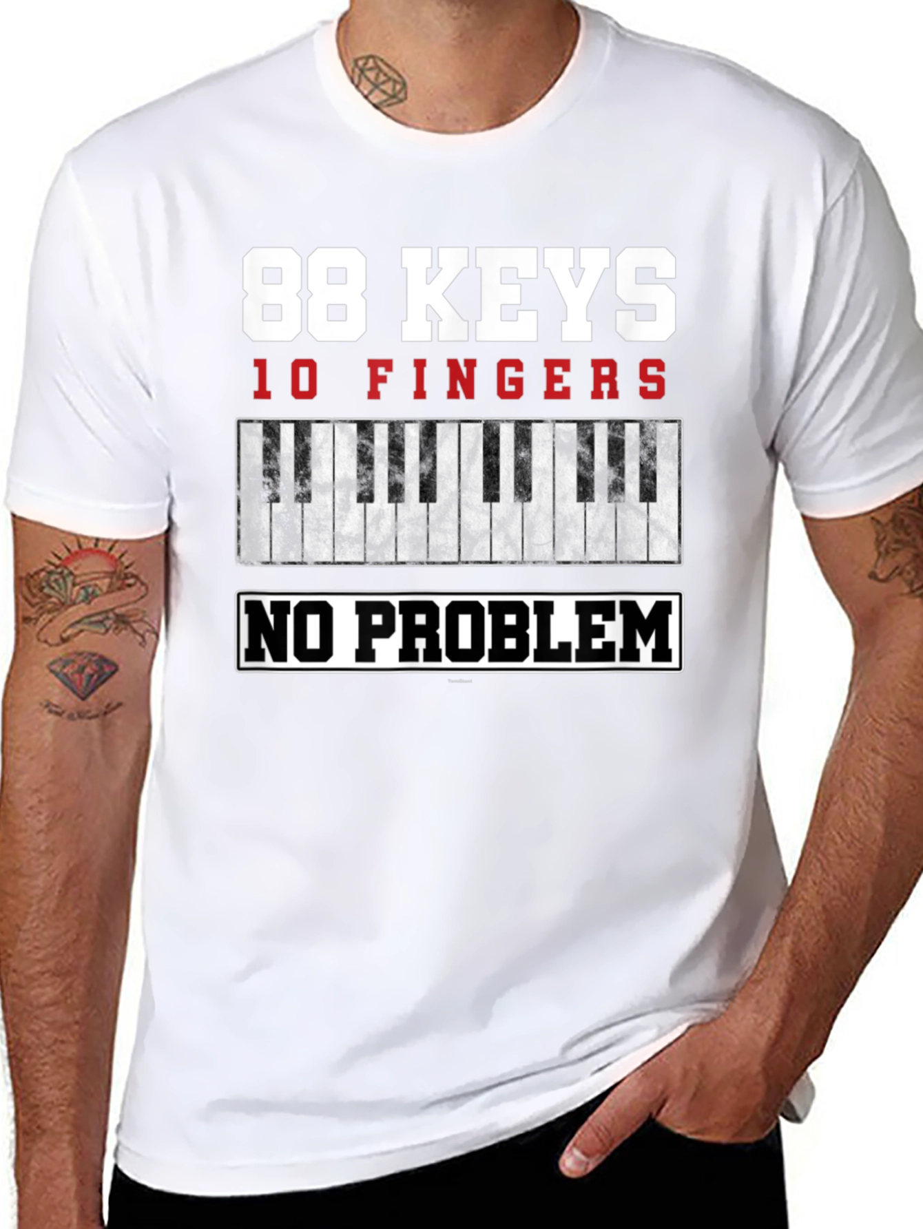 88 Keys 10 Fingers Piano Player T-Shirt