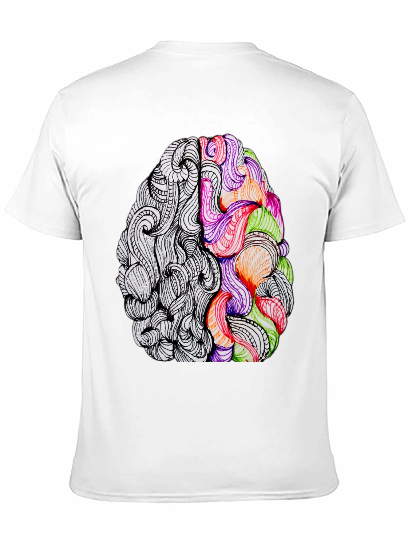 Brain Art Graphic Tee - Creative Thinking T-Shirt