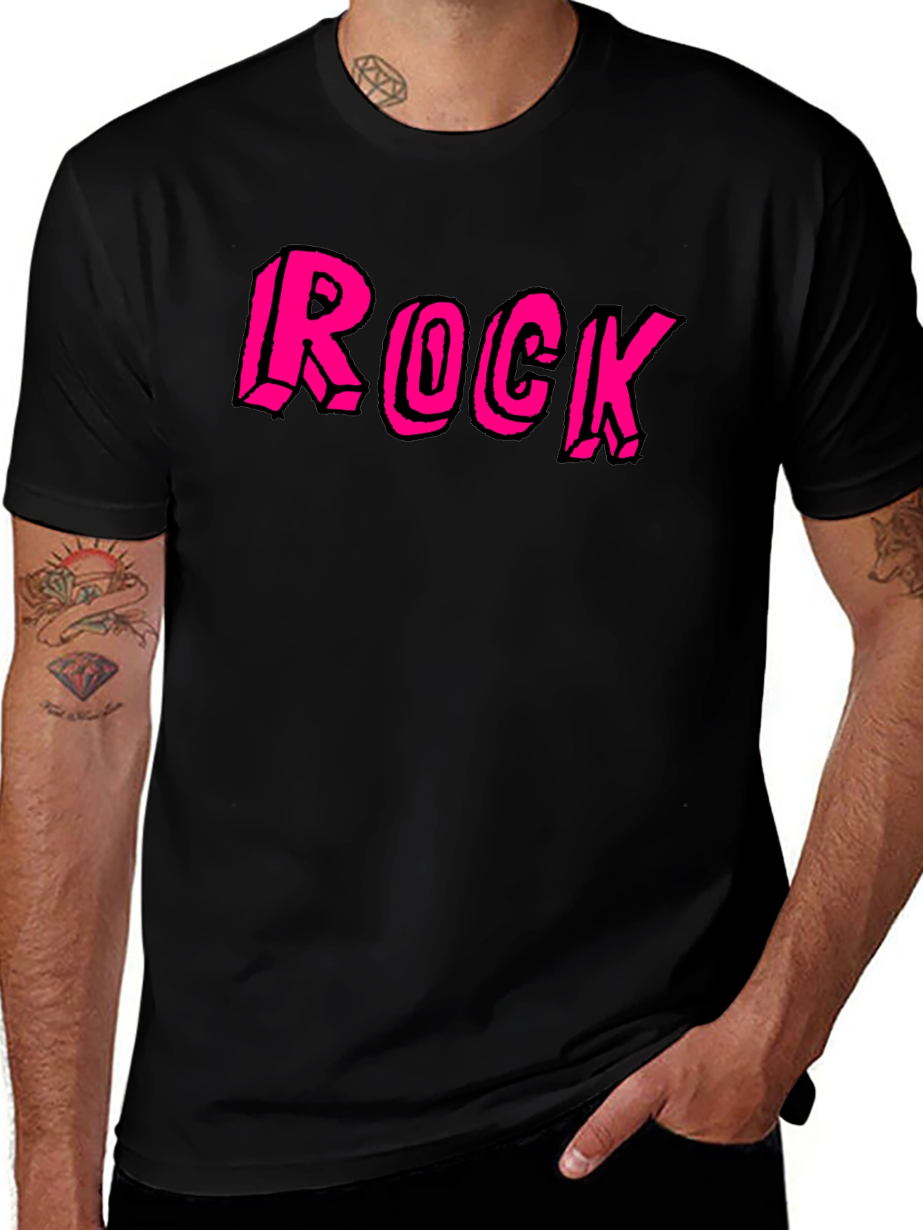 Rock Graphic Black Tee for Music Lovers