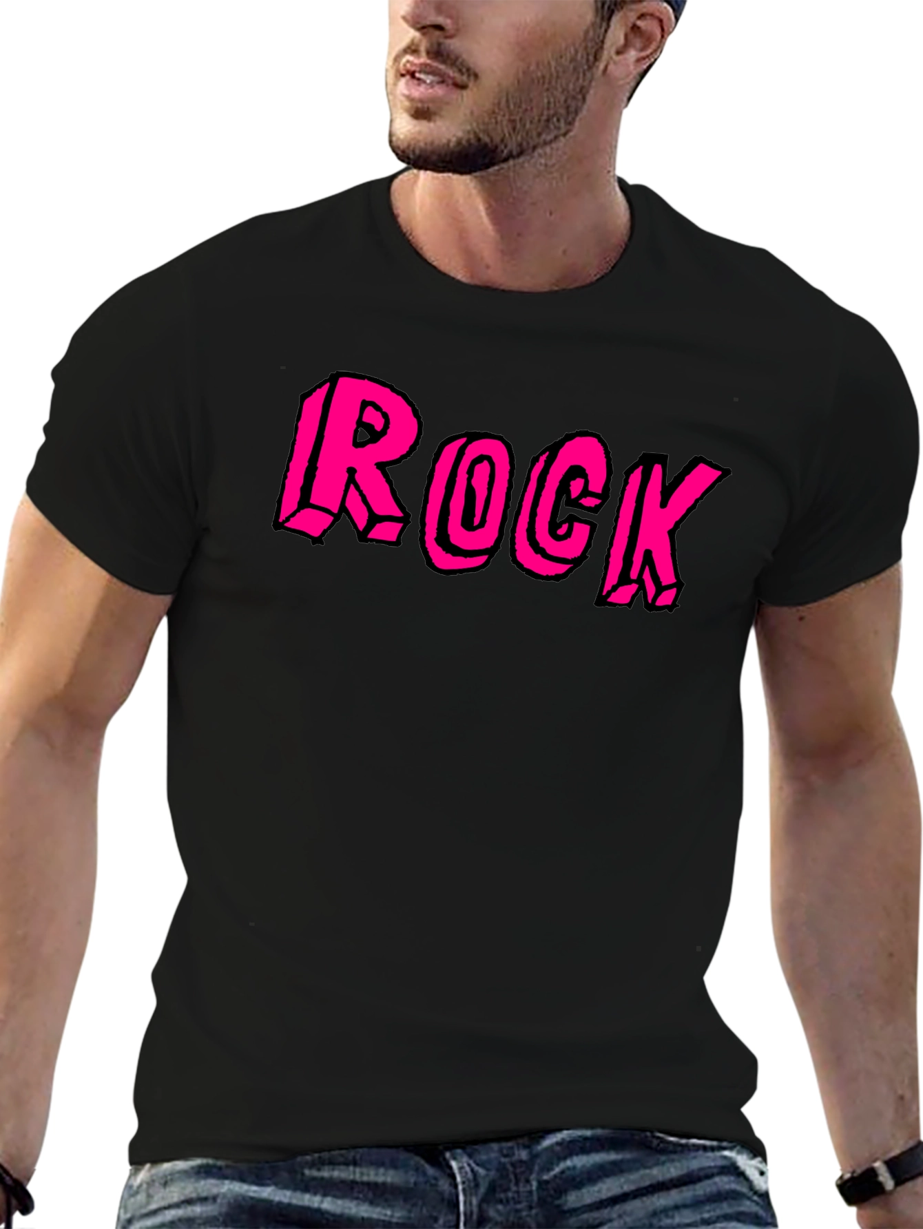 Rock Graphic Black Tee for Music Lovers