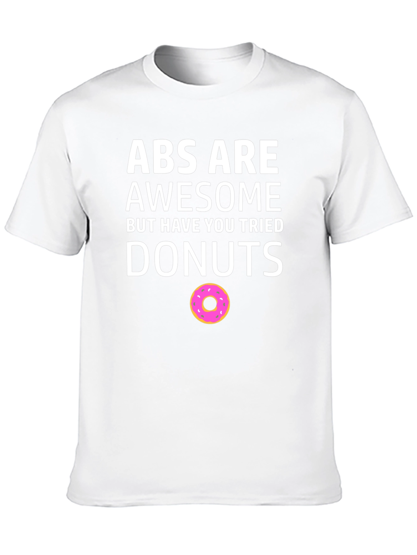 Funny Abs vs Donuts Black T-Shirt