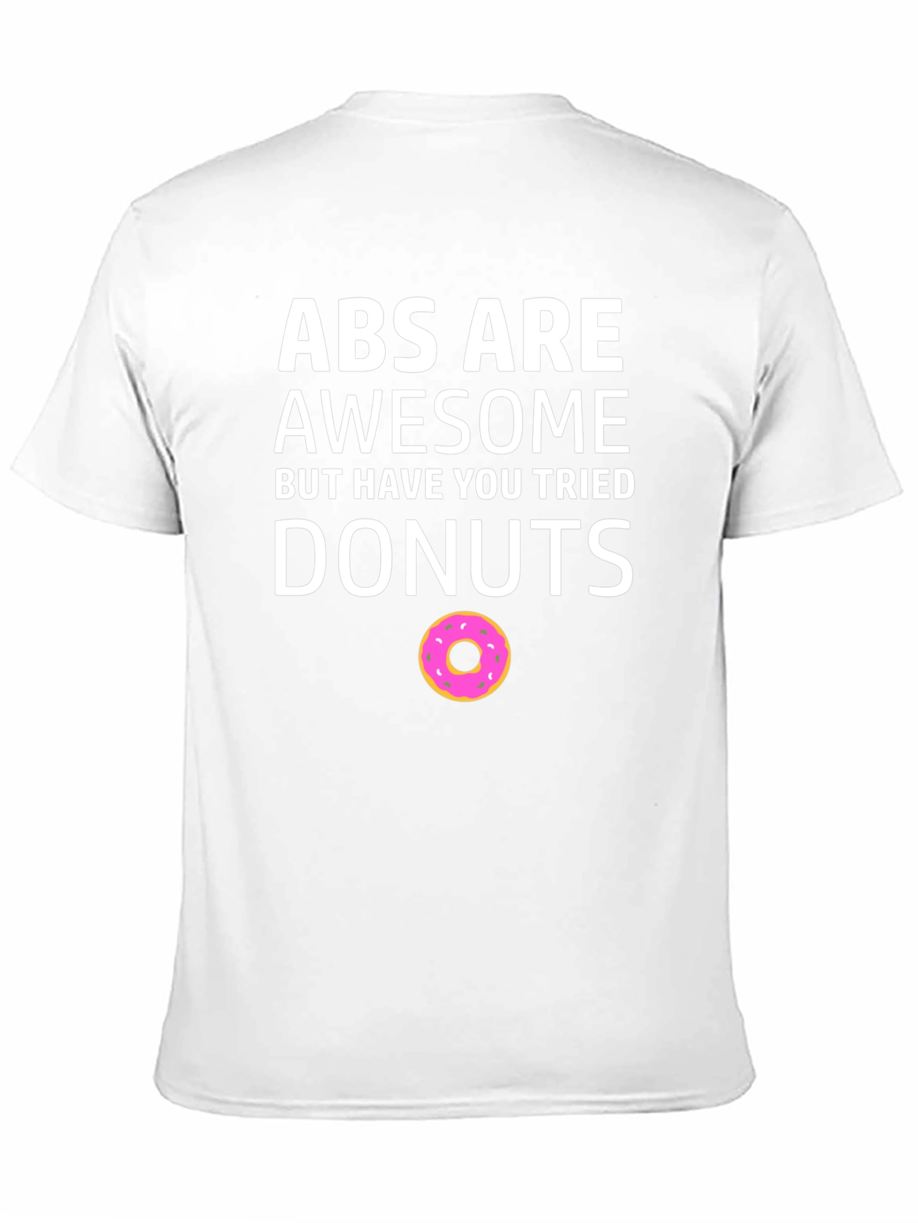 Funny Abs vs Donuts Black T-Shirt