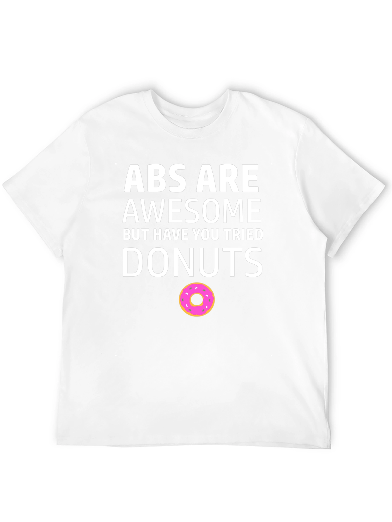 Funny Abs vs Donuts Black T-Shirt