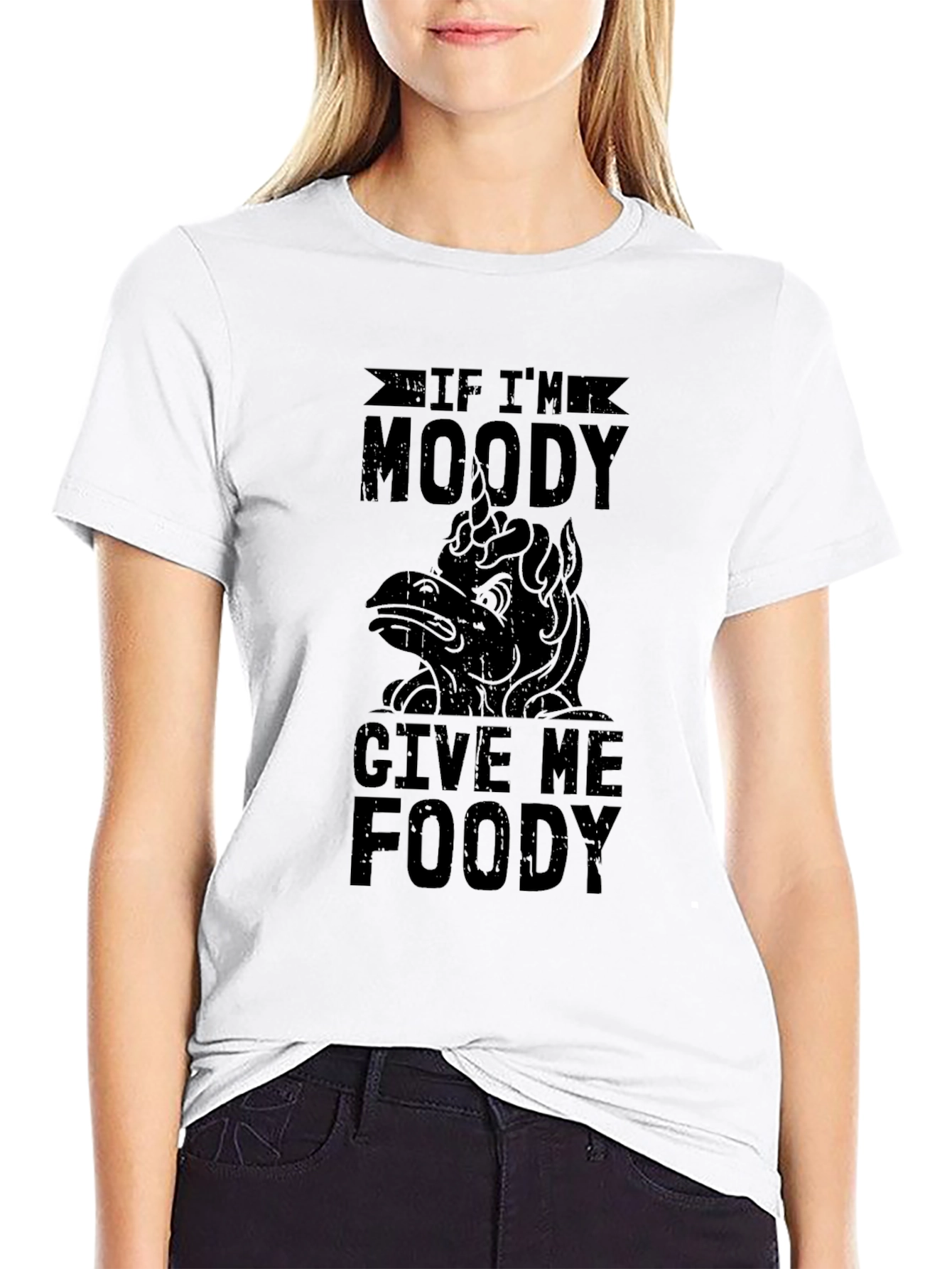 Moody Foody Mens Black Graphic Tee