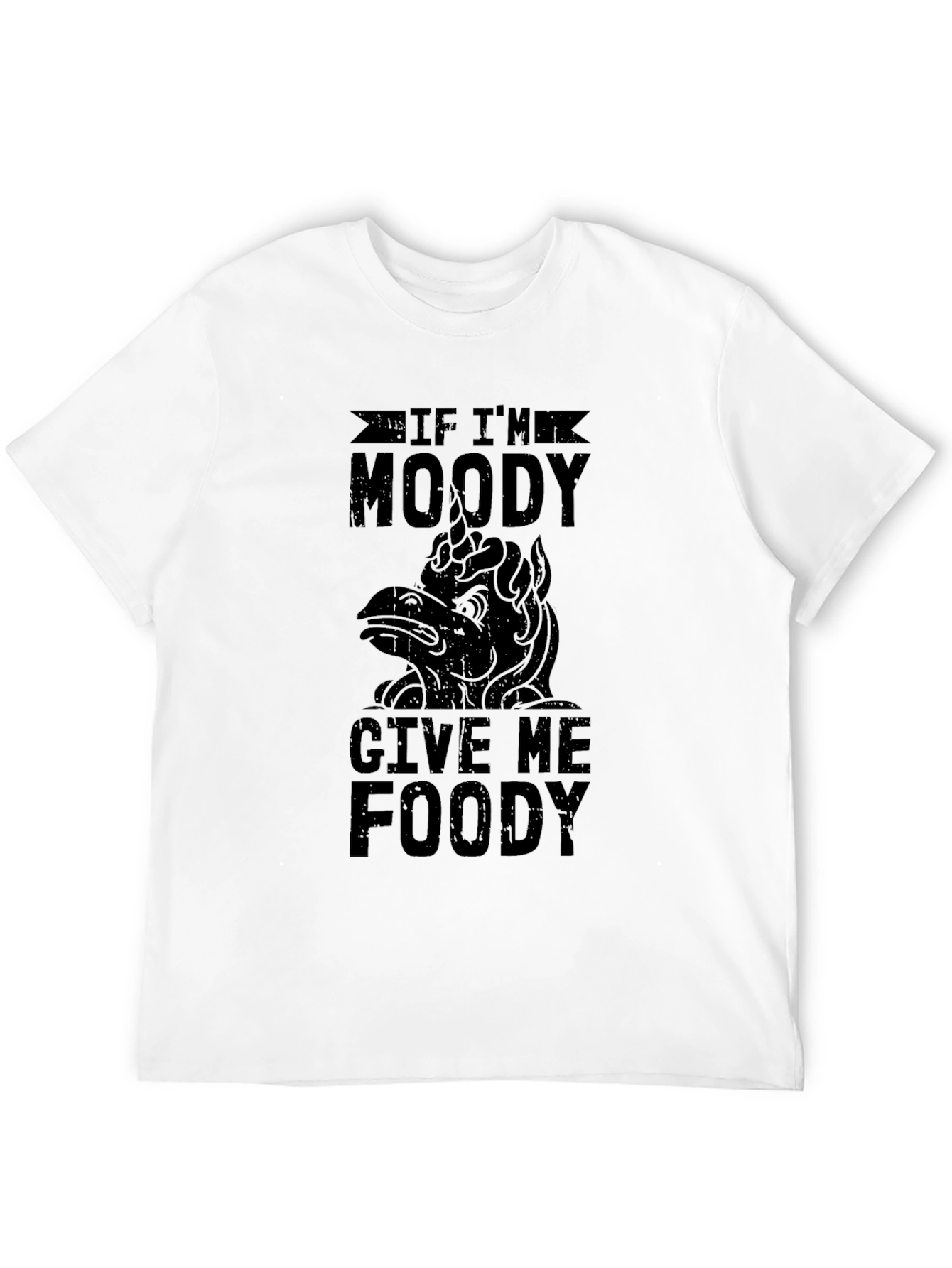 Moody Foody Mens Black Graphic Tee