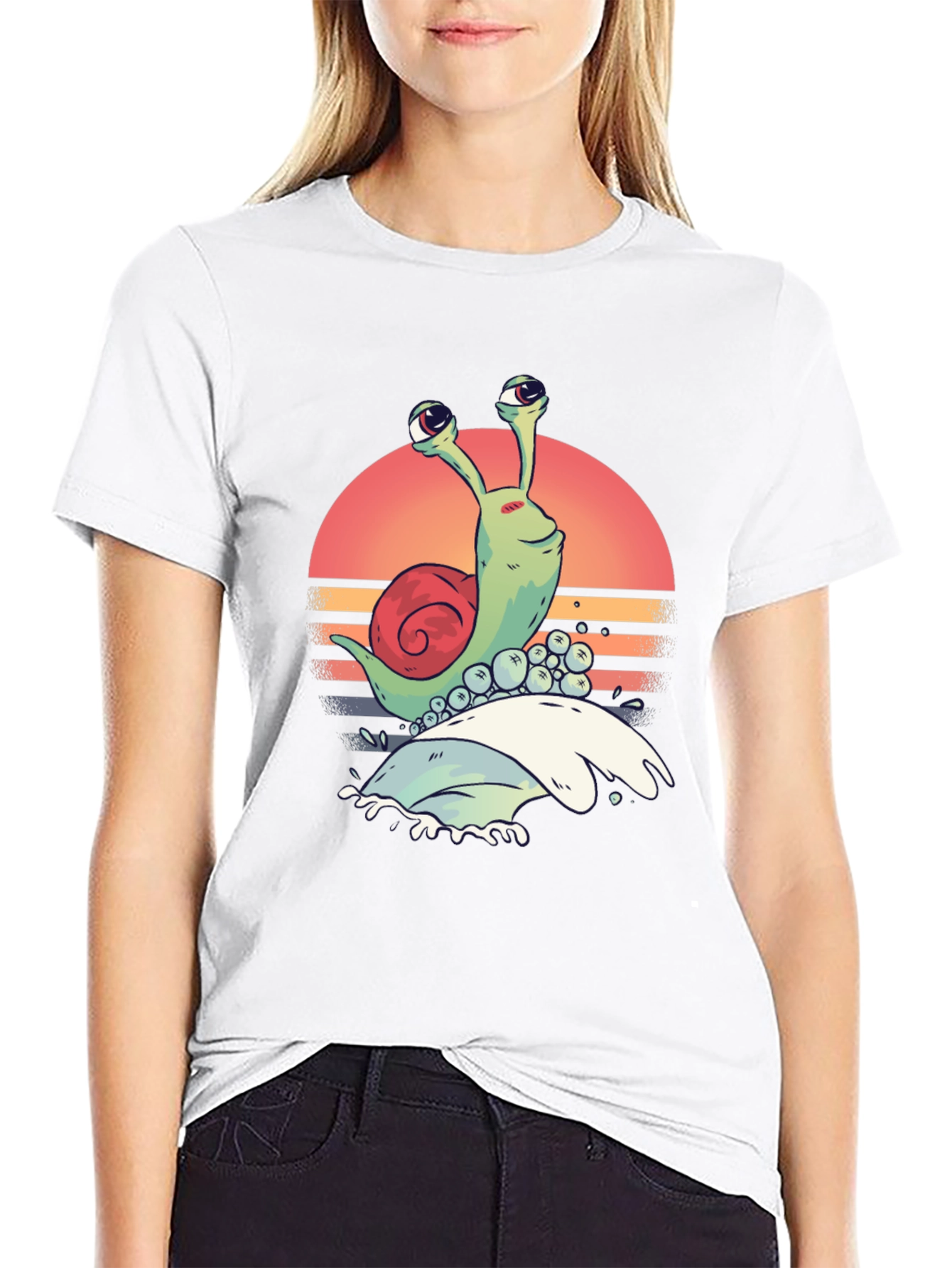 Retro Snail Graphic Tee - Unique Print