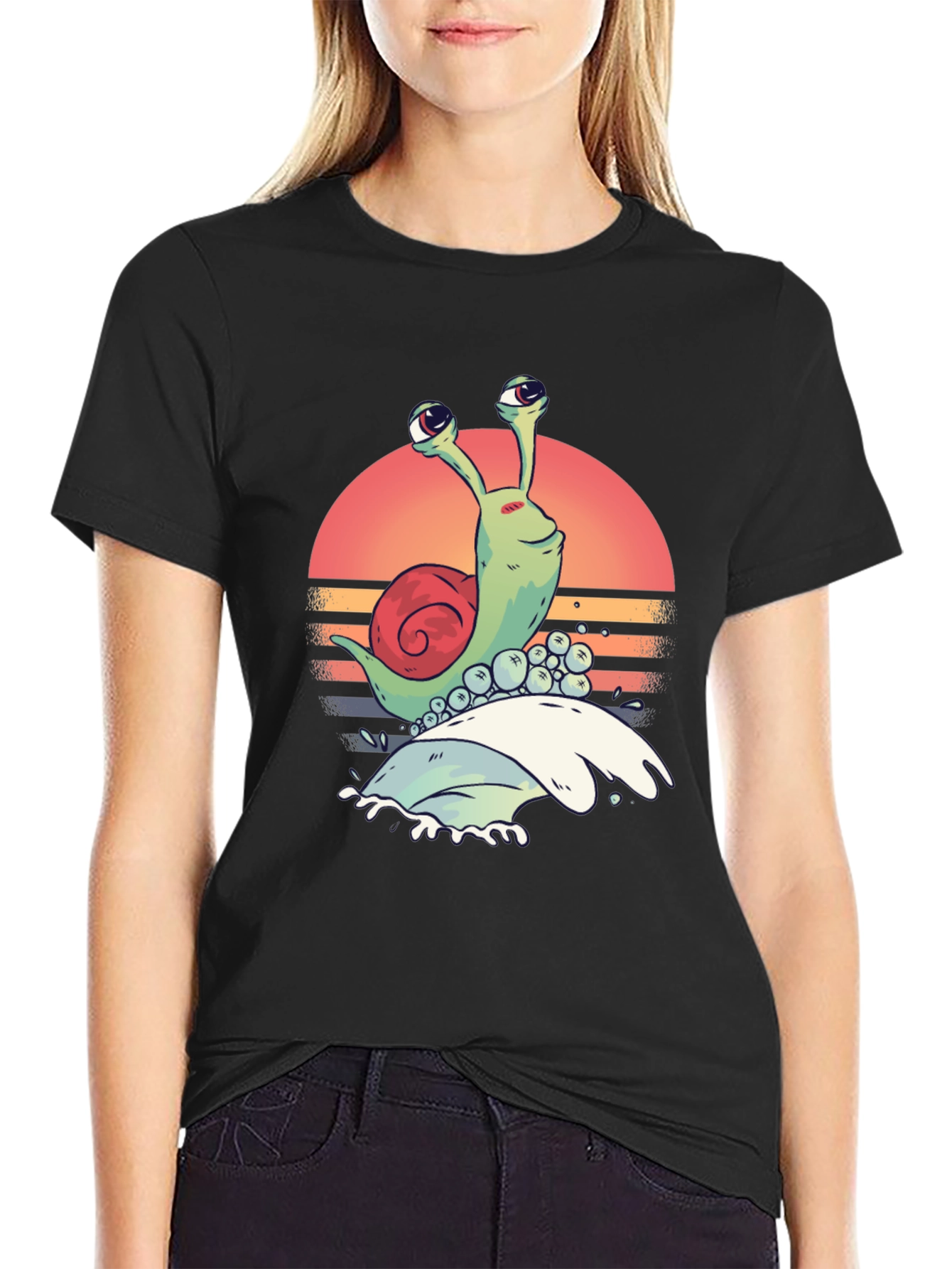 Retro Snail Graphic Tee - Unique Print