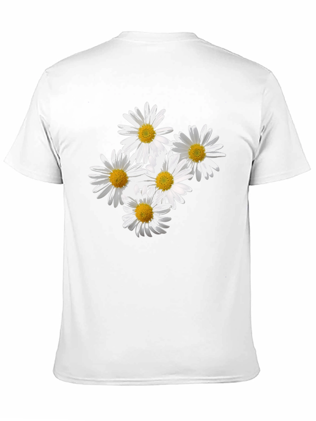 Daisy Flower Graphic Black T-Shirt