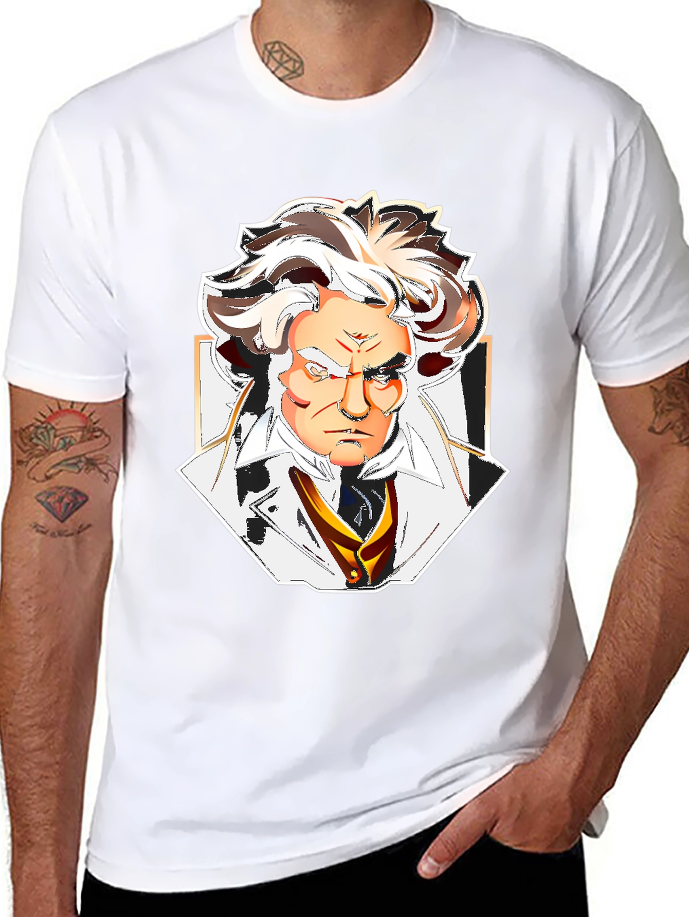 Beethoven Graphic Tee - Classic Musician Design