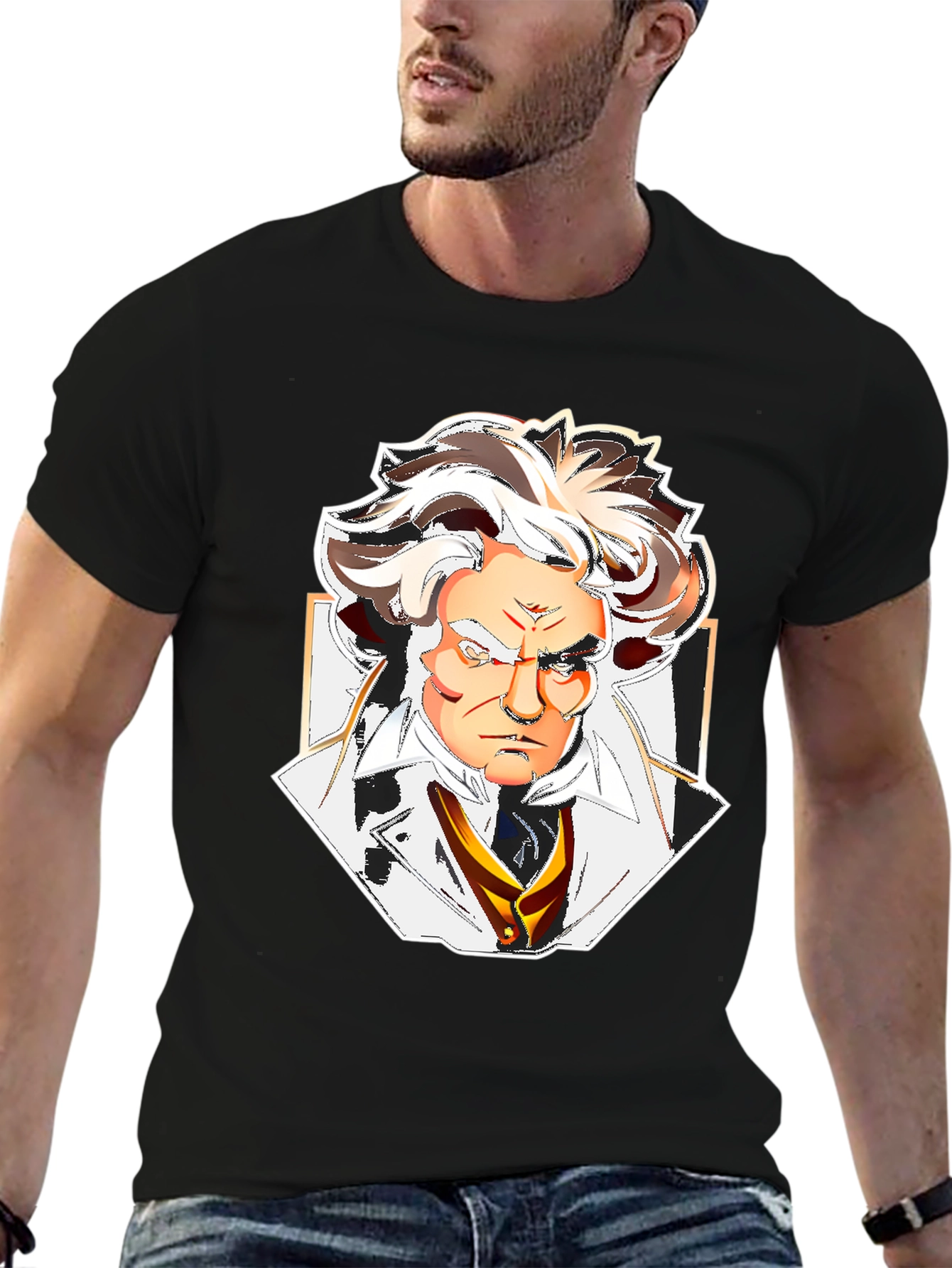 Beethoven Graphic Tee - Classic Musician Design