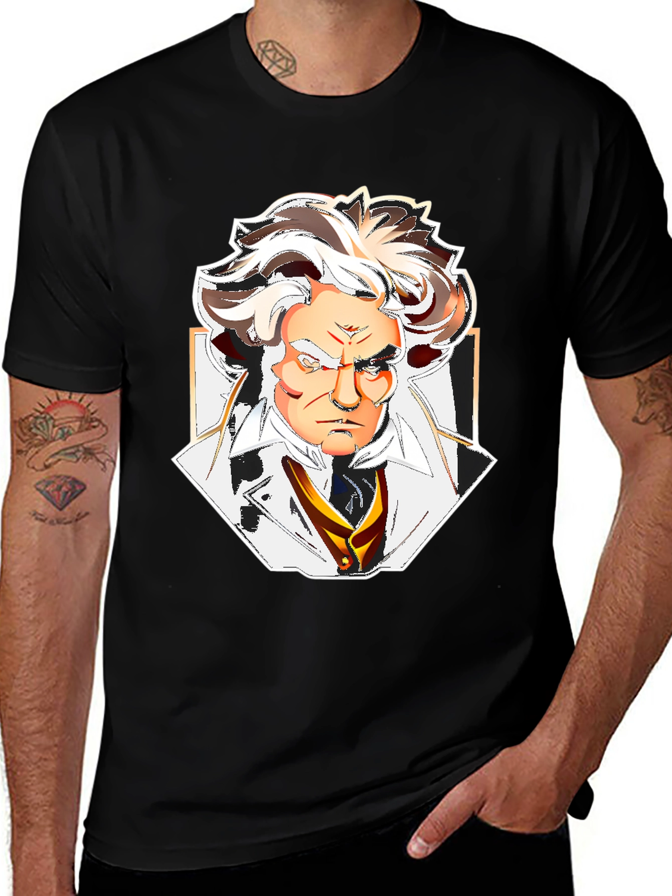 Beethoven Graphic Tee - Classic Musician Design