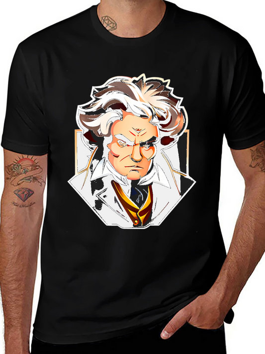 Beethoven Graphic Tee - Classic Musician Design