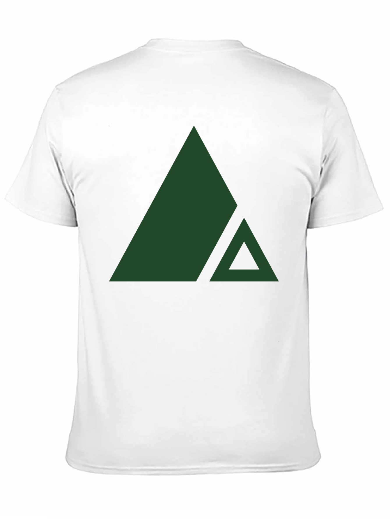 Modern Geometric Triangle Graphic Tee - Black