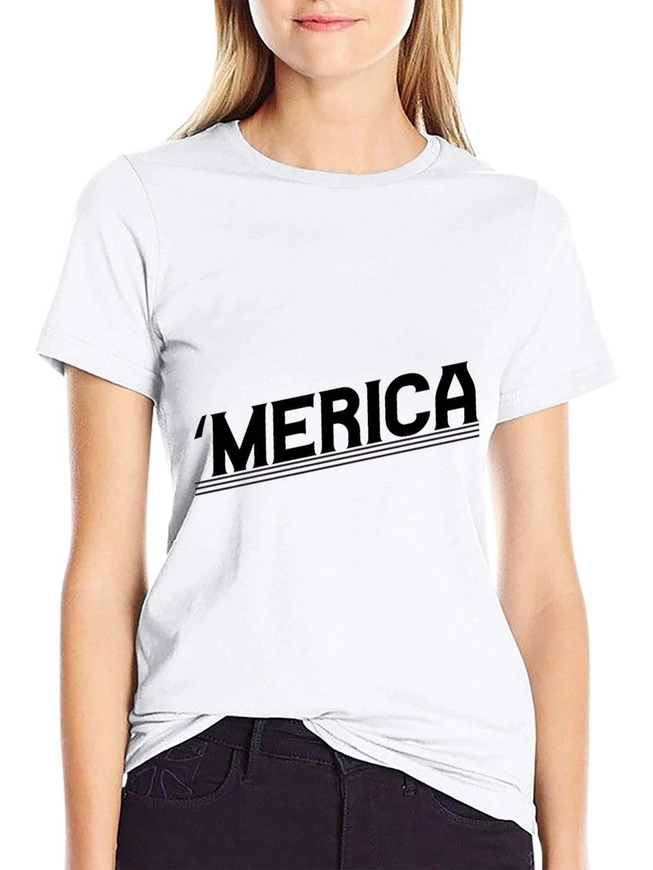 Black Merica Graphic Tee - Patriotic Style