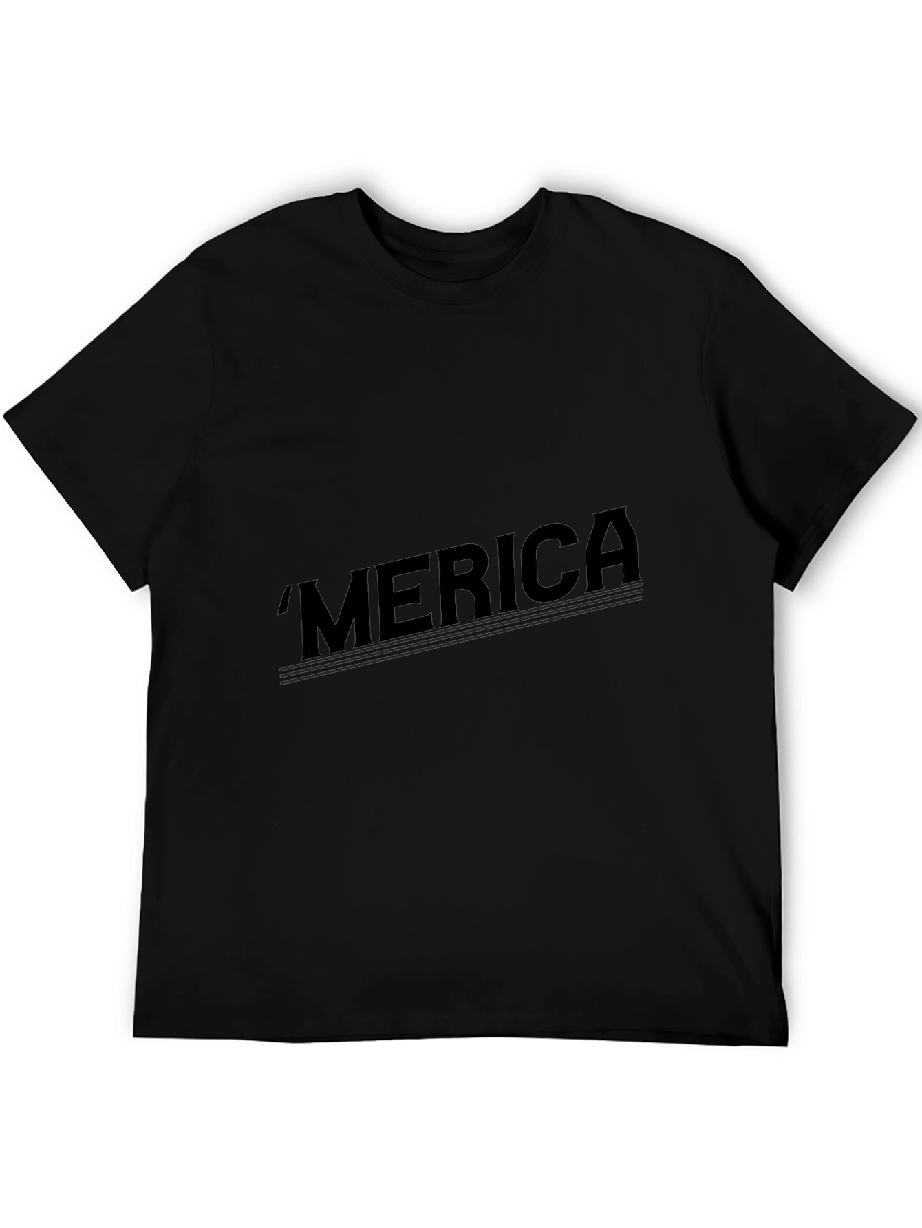Black Merica Graphic Tee - Patriotic Style
