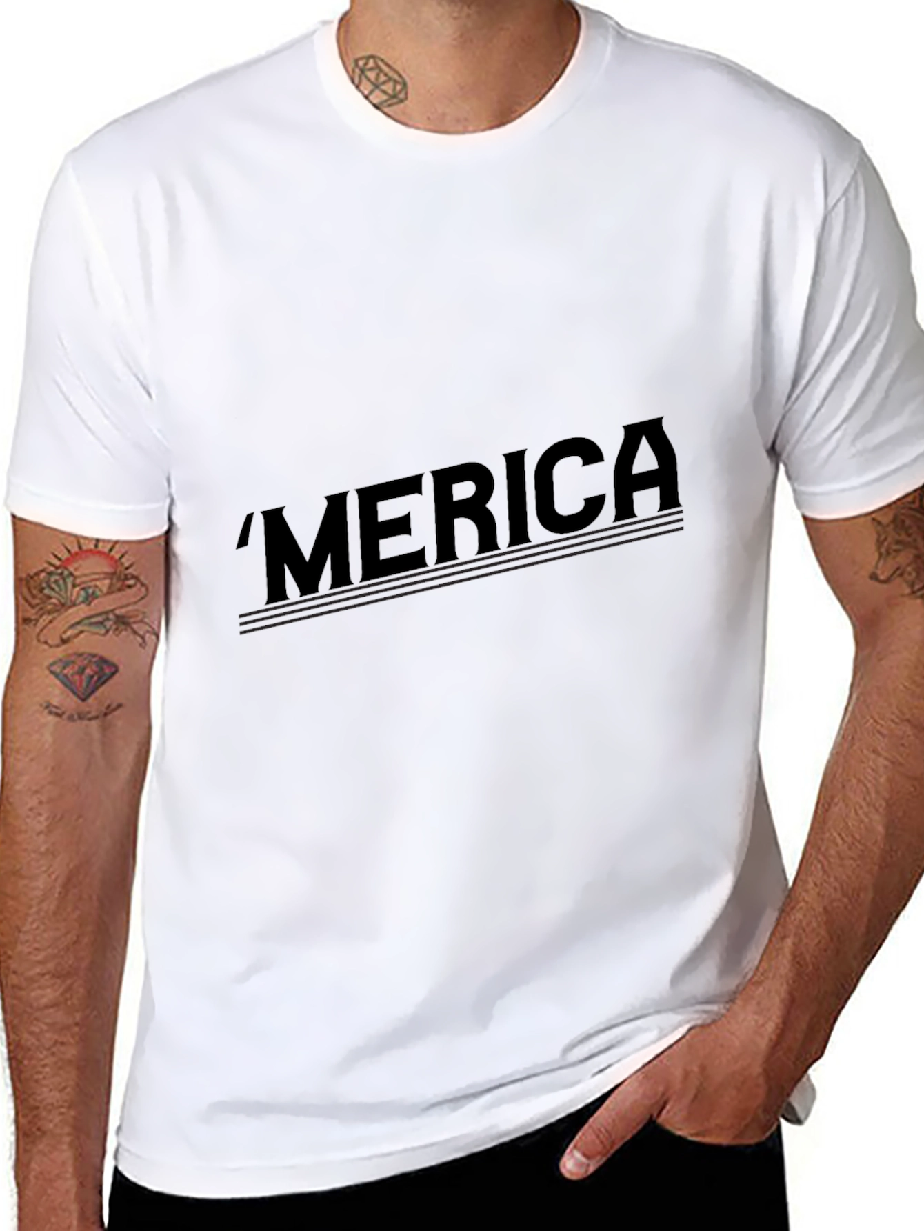 Black Merica Graphic Tee - Patriotic Style