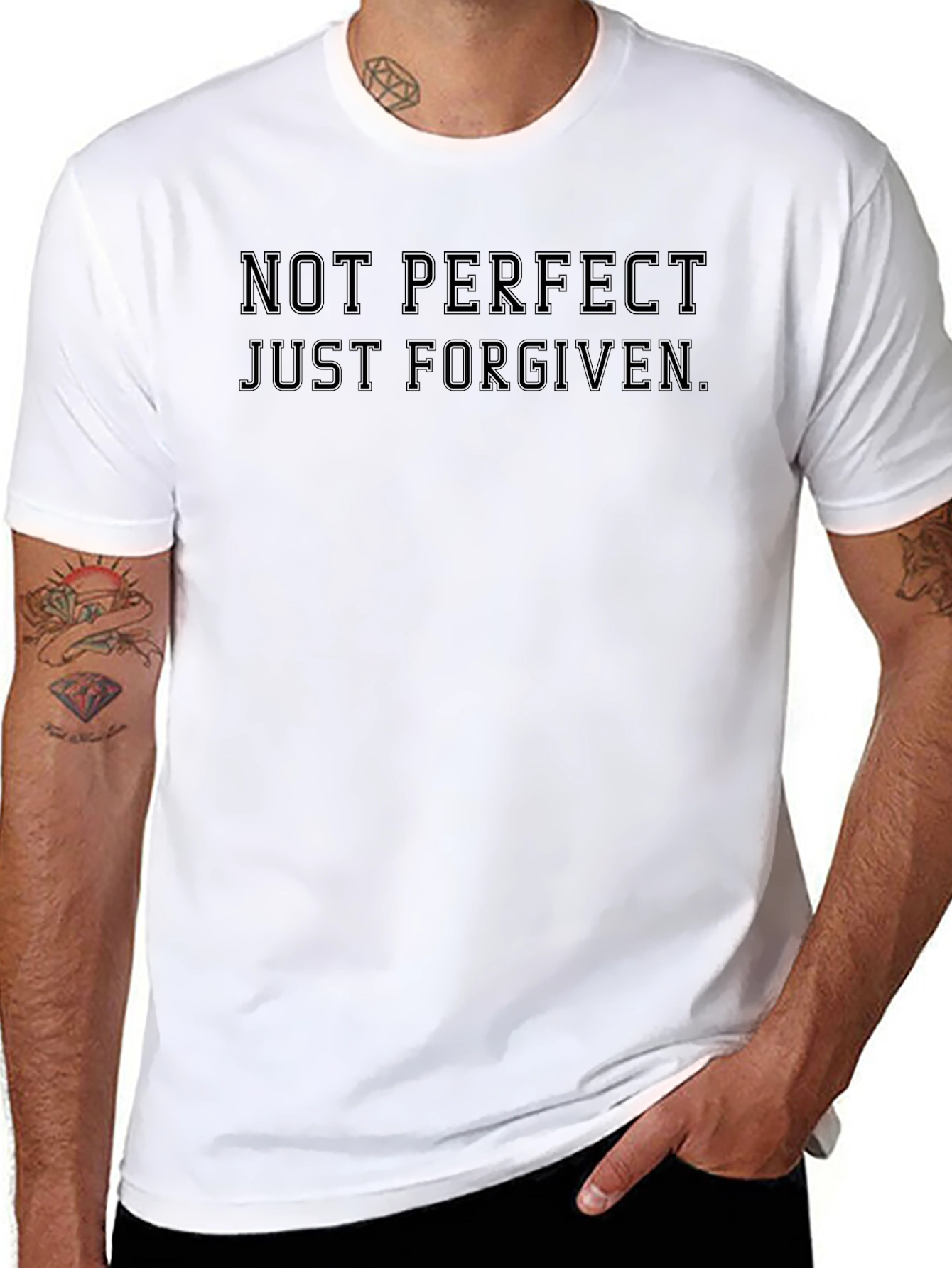 Not Perfect Just Forgiven Tee - Christian T-Shirt