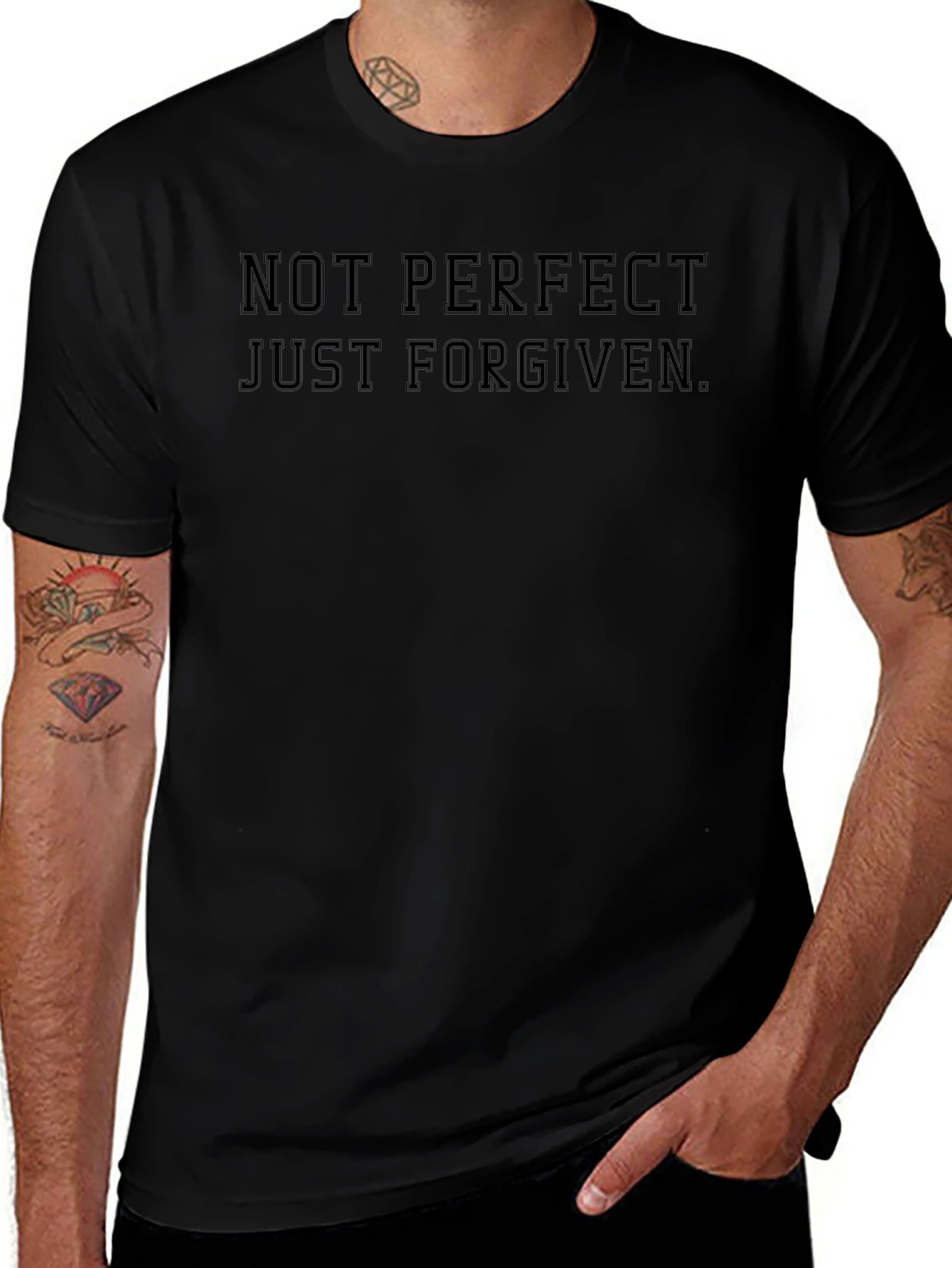 Not Perfect Just Forgiven Tee - Christian T-Shirt