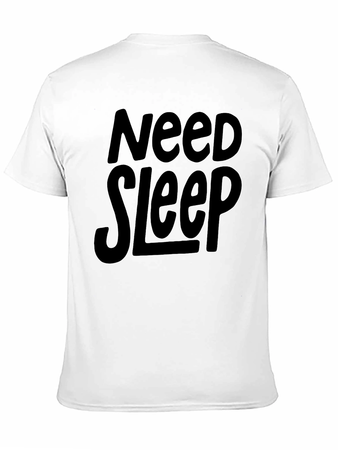 Need Sleep Black Cotton Graphic T-Shirt