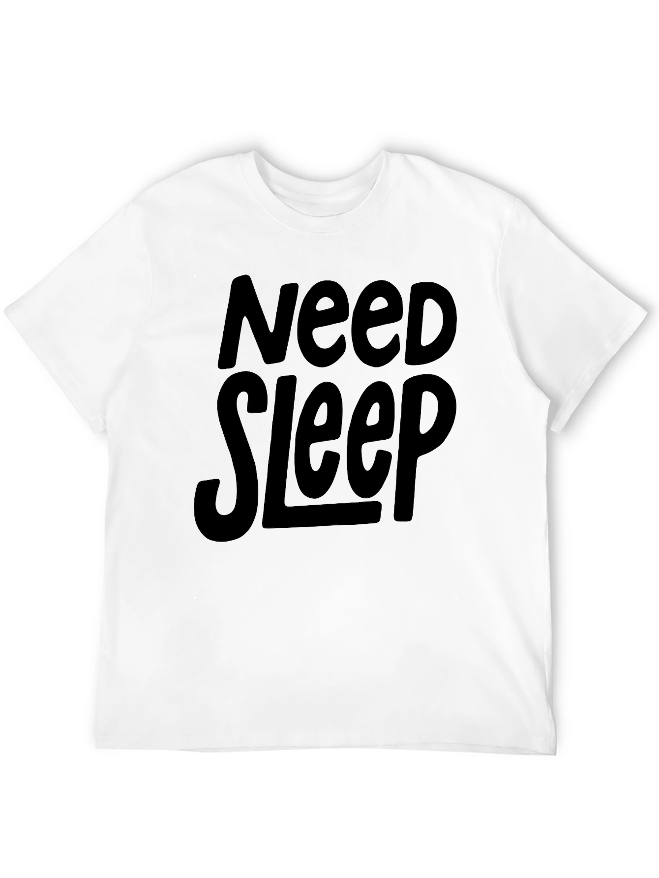 Need Sleep Black Cotton Graphic T-Shirt