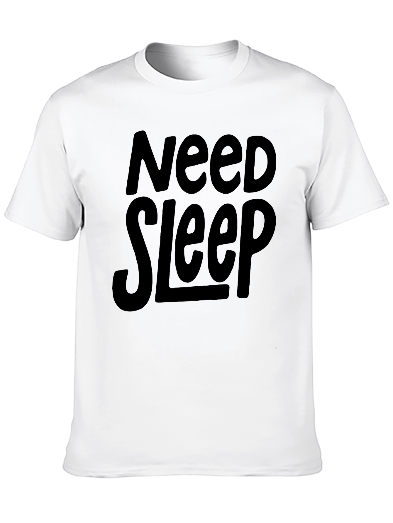 Need Sleep Black Cotton Graphic T-Shirt