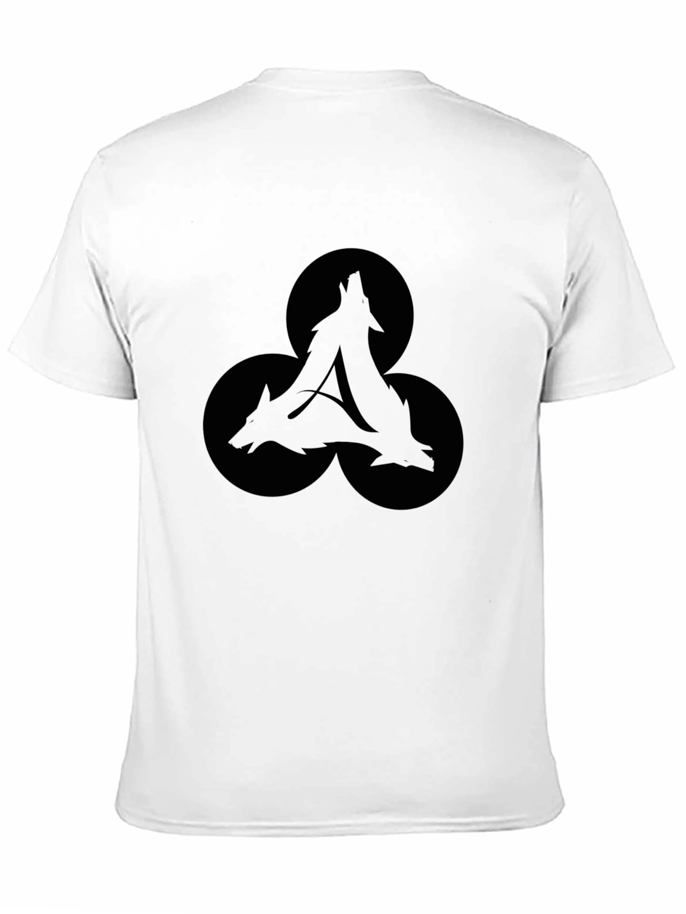 Mens Black Wolf Trio Graphic Tee