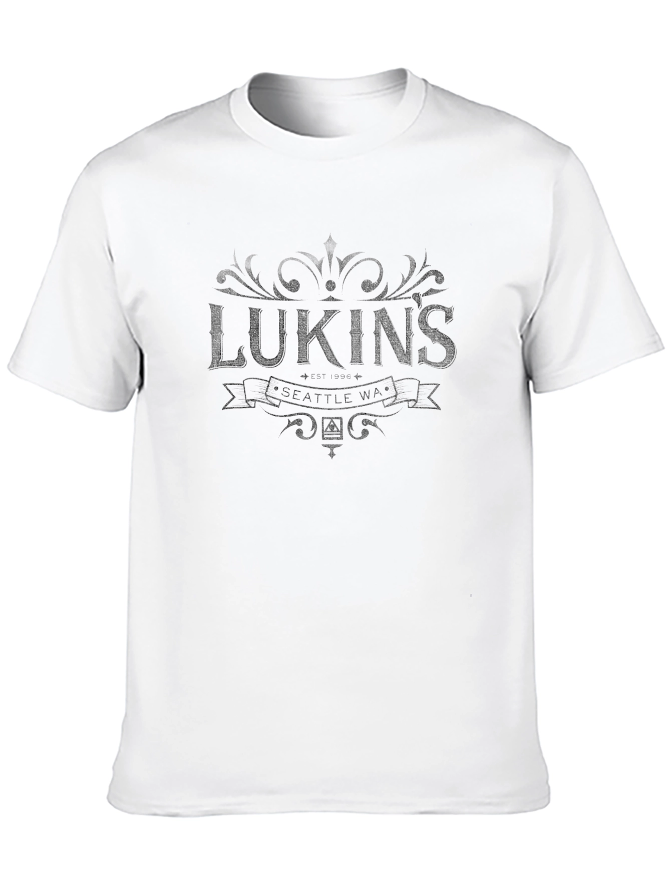 Lukins Seattle WA Graphic T-Shirt - Black