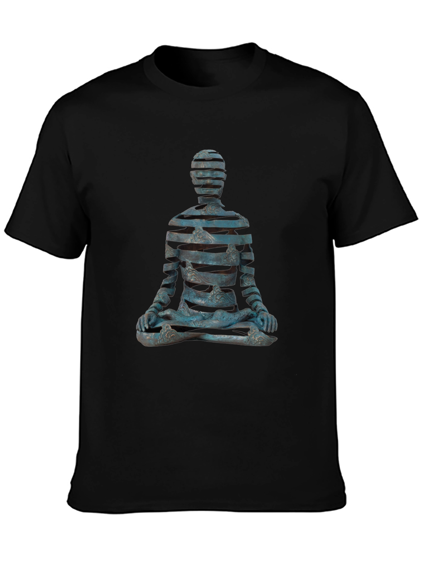 Abstract Meditating Figure Graphic T-Shirt