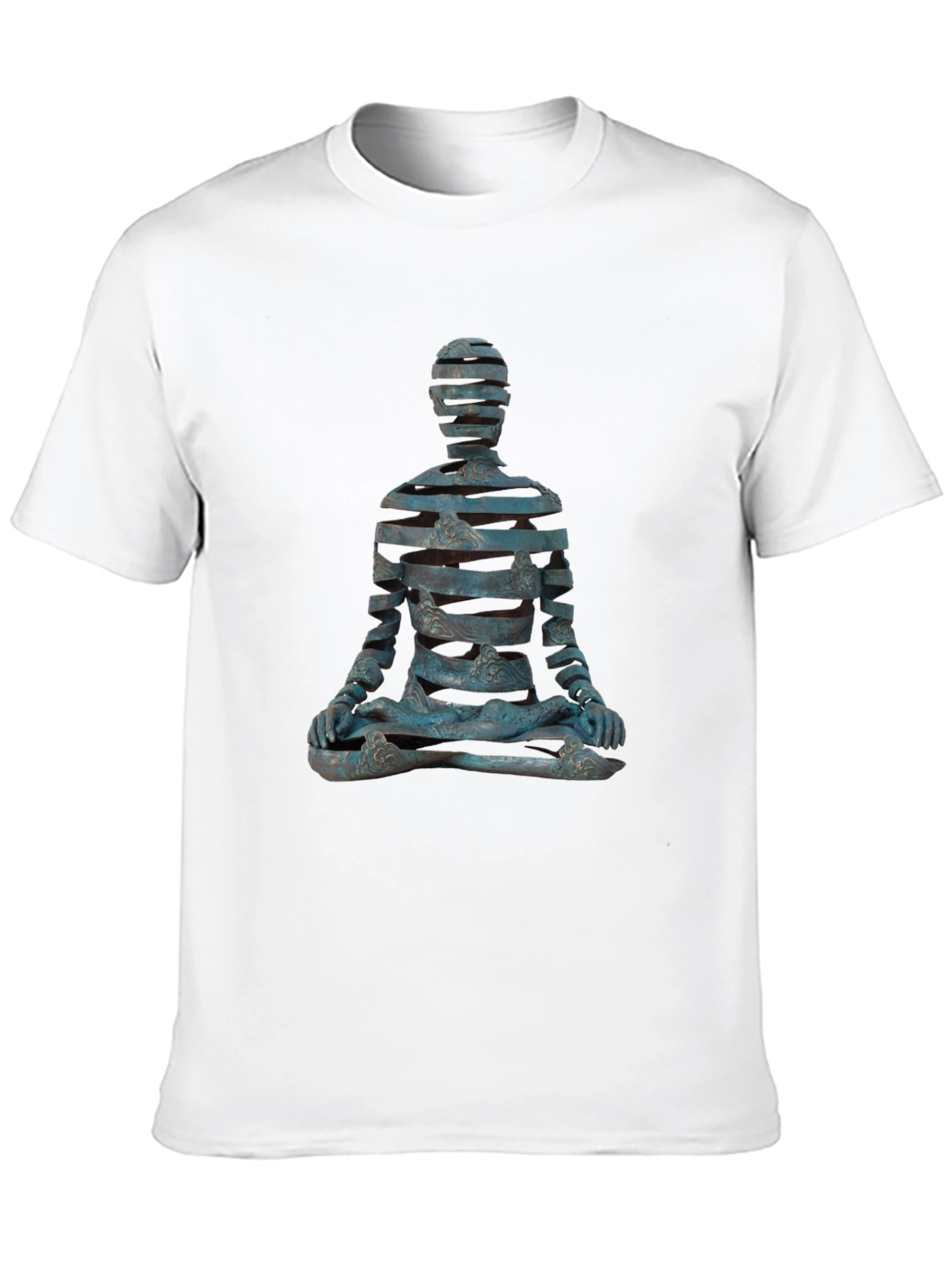 Abstract Meditating Figure Graphic T-Shirt