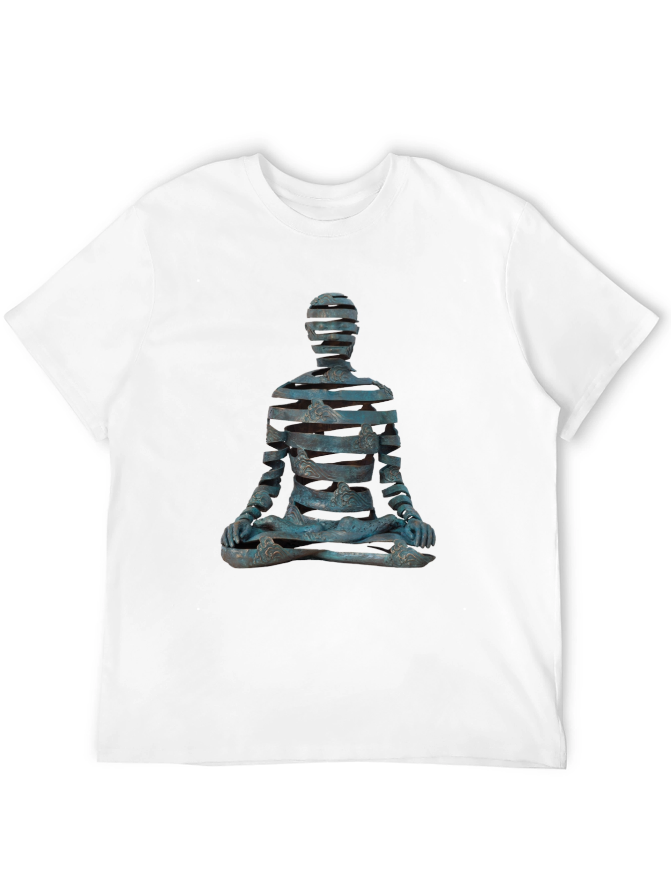 Abstract Meditating Figure Graphic T-Shirt