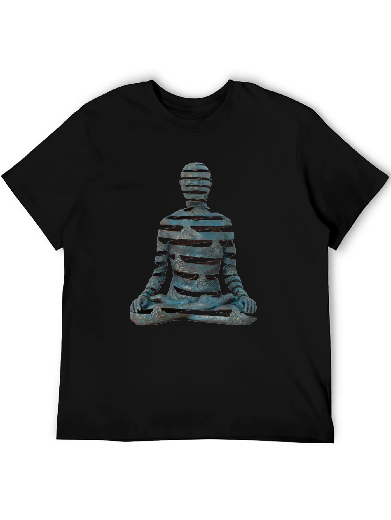 Abstract Meditating Figure Graphic T-Shirt