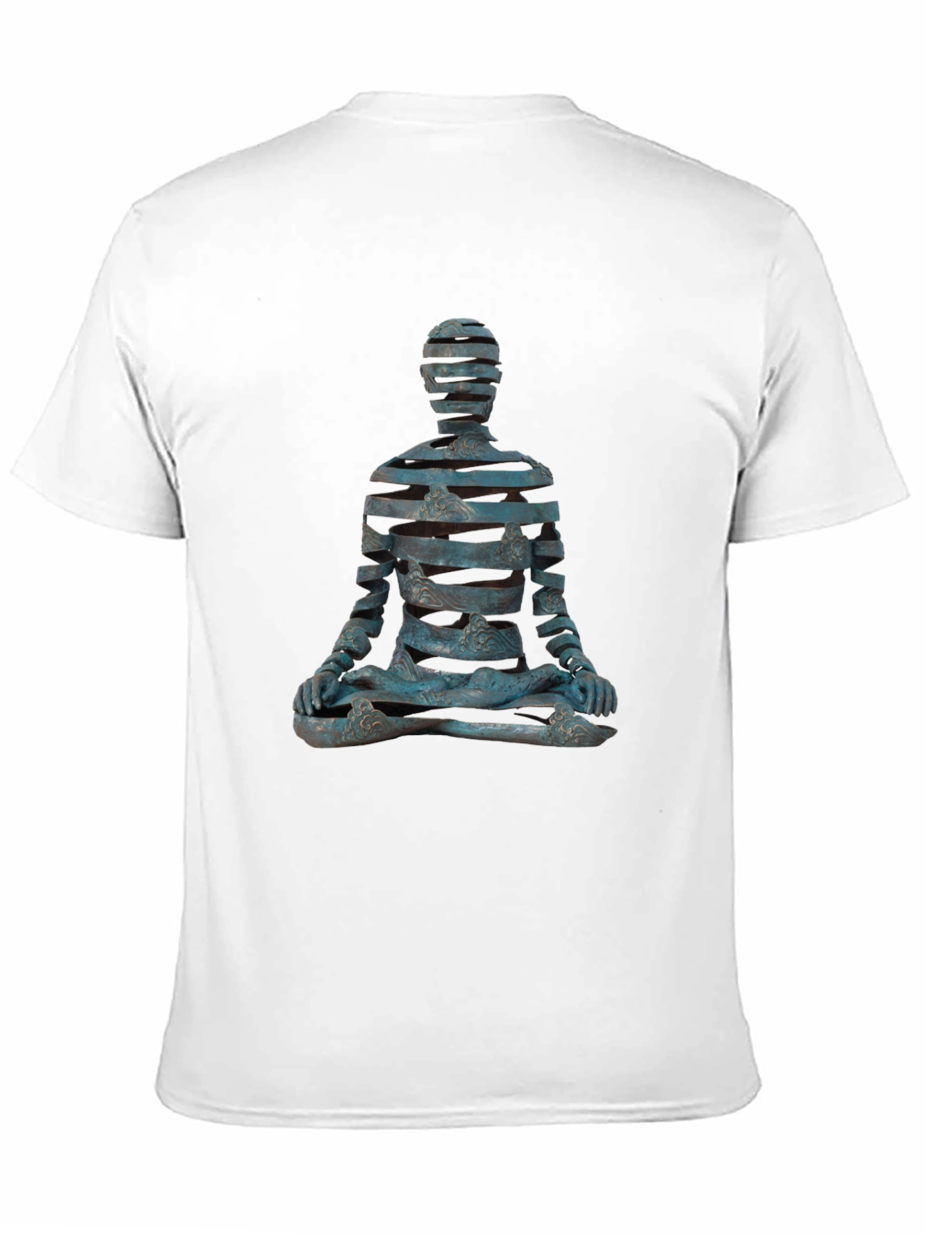 Abstract Meditating Figure Graphic T-Shirt