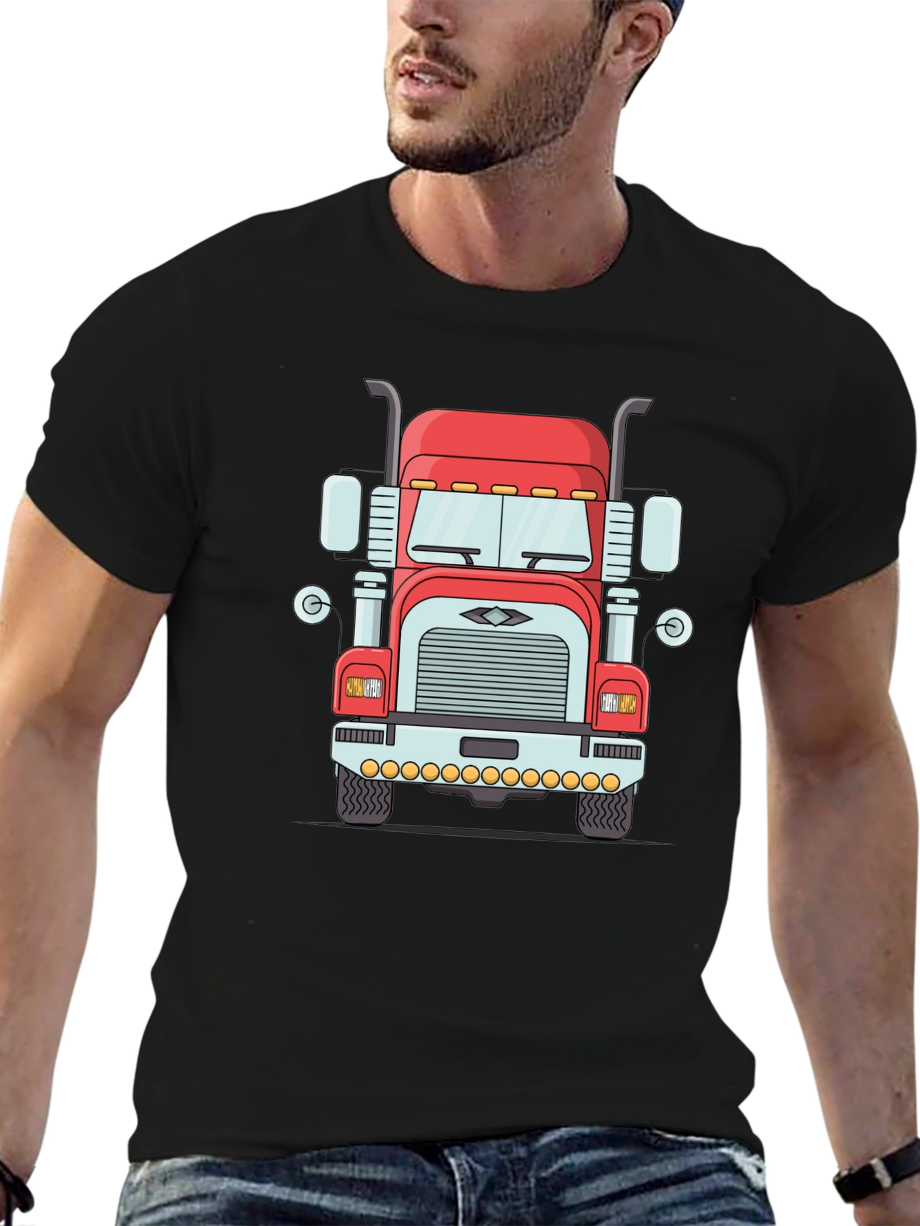 Trucker T-Shirt: Classic Big Rig Design