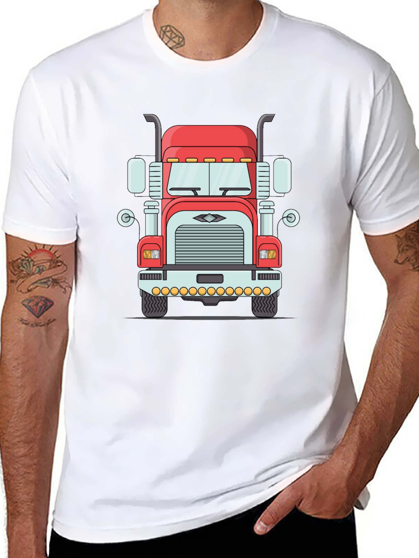 Trucker T-Shirt: Classic Big Rig Design