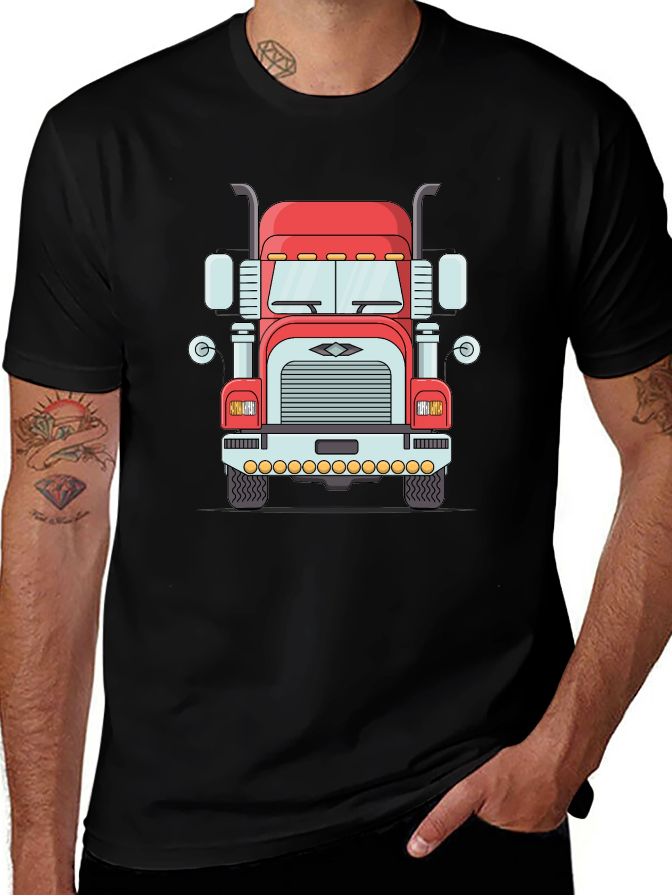 Trucker T-Shirt: Classic Big Rig Design
