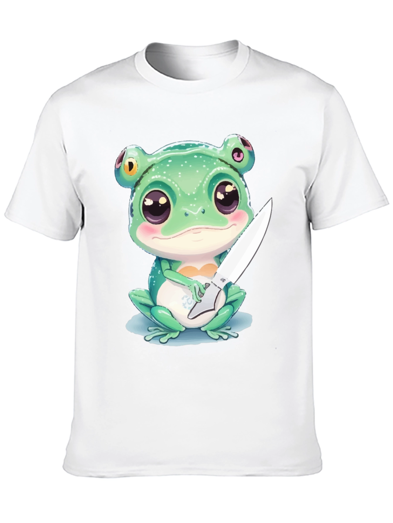 Frog with Knife Graphic T-Shirt