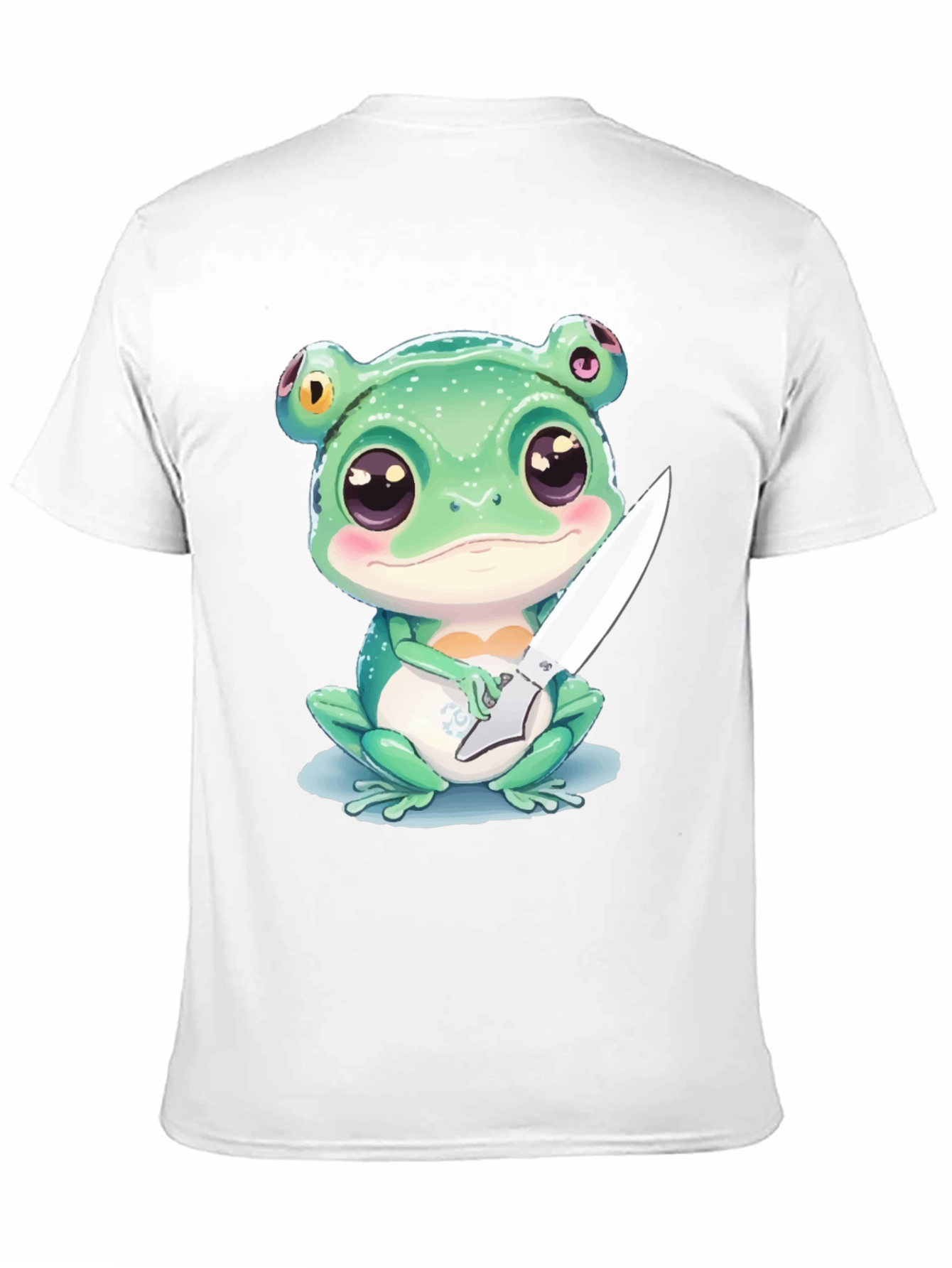 Frog with Knife Graphic T-Shirt