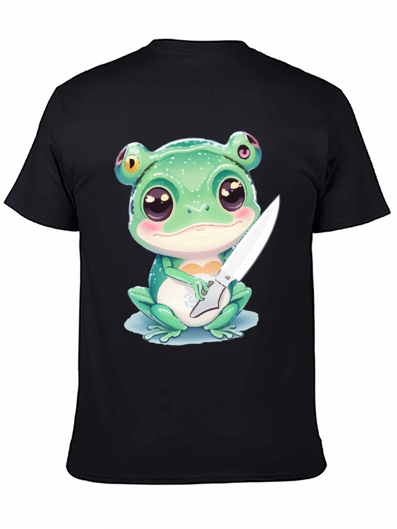 Frog with Knife Graphic T-Shirt