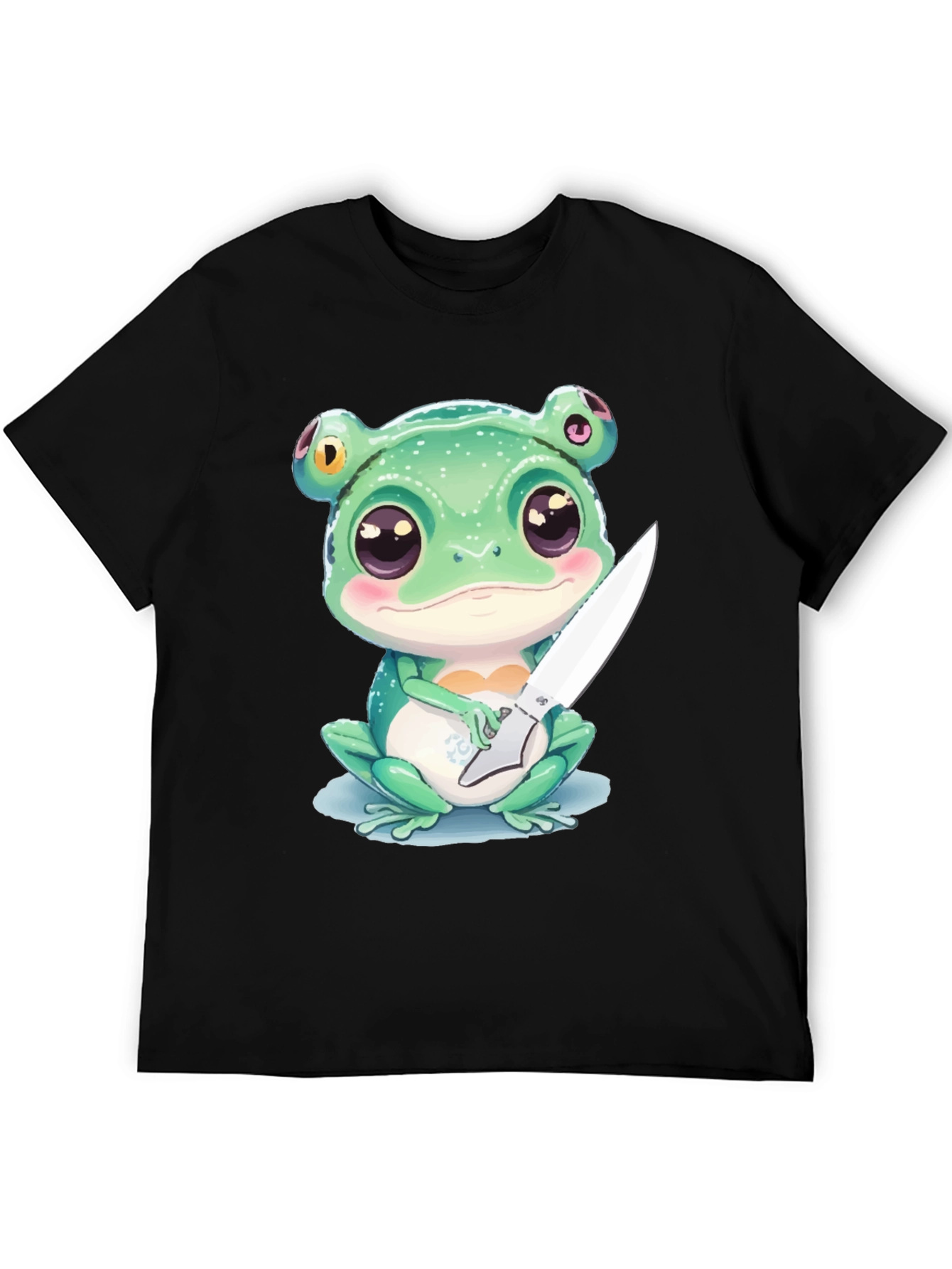 Frog with Knife Graphic T-Shirt