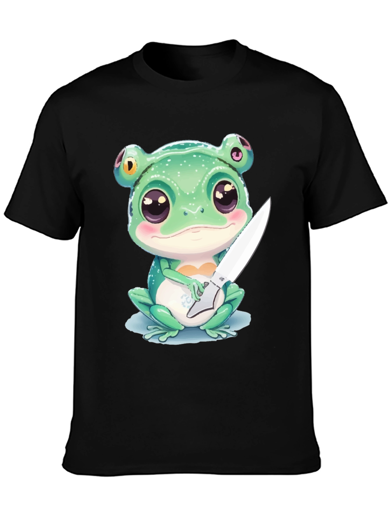 Frog with Knife Graphic T-Shirt