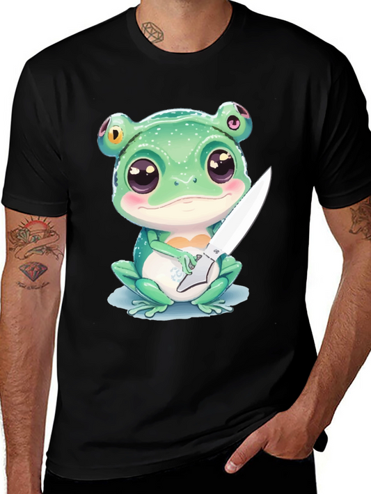 Frog with Knife Graphic T-Shirt
