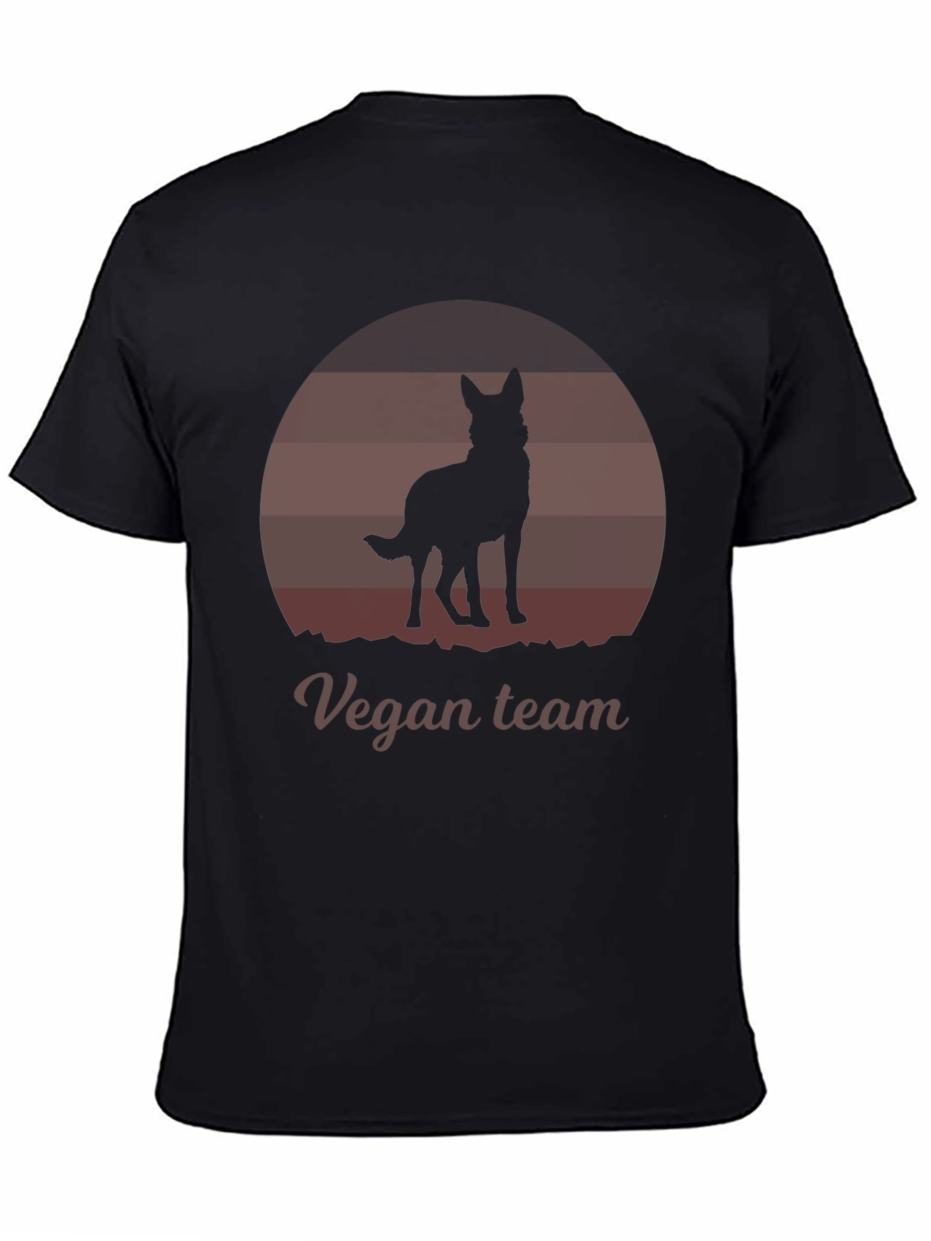 Vegan Team Dog Silhouette Graphic Tee - Unisex